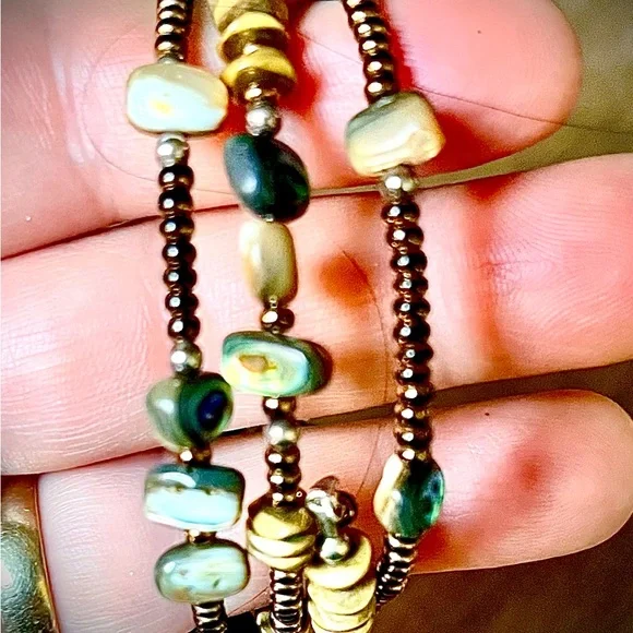 🍀Retired. NLA! Silpada B1706 Wrap Earthy Tones Beaded Bracelet 🍀 - Picture 2 of 2
